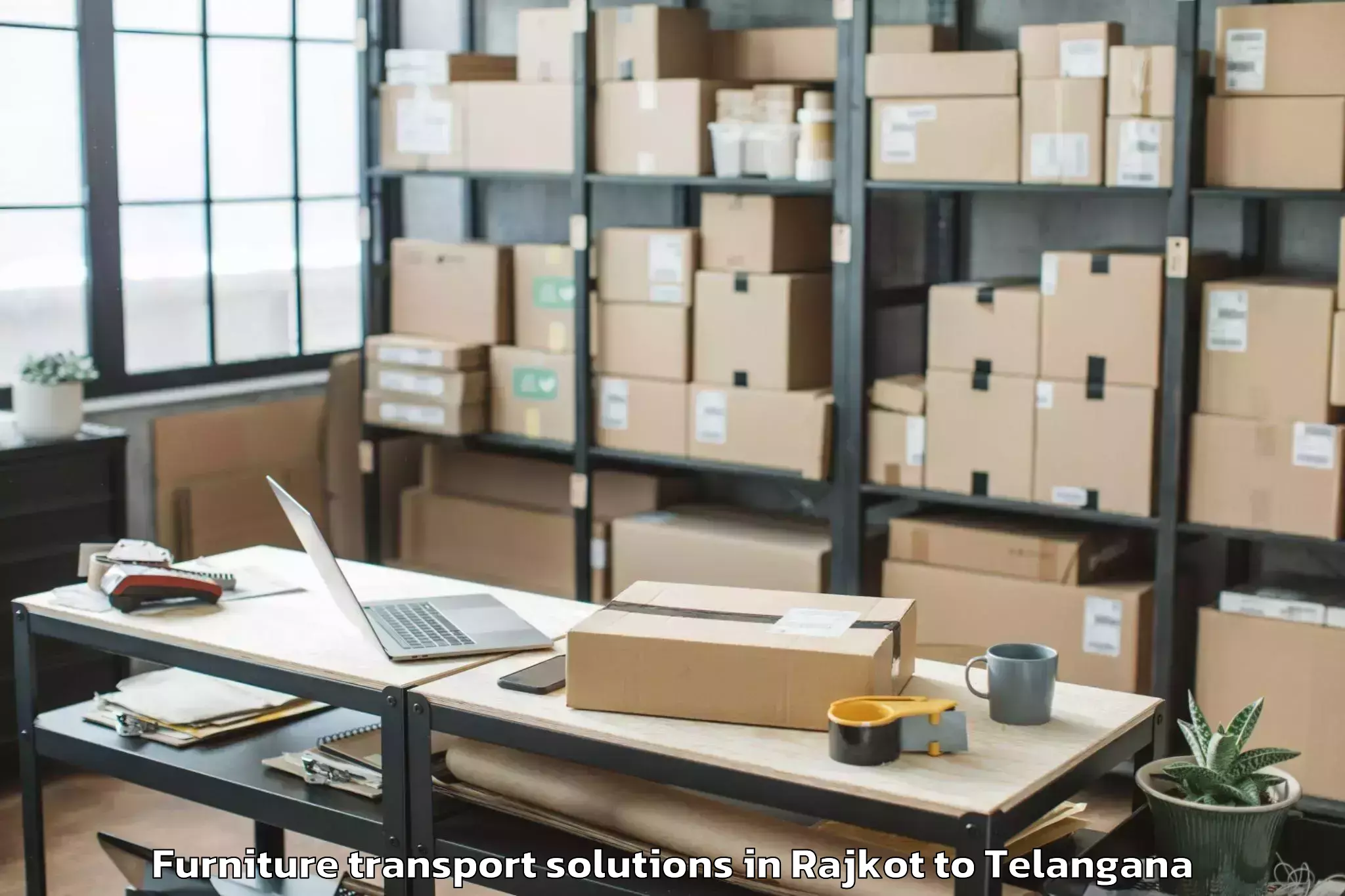 Reliable Rajkot to Moinabad Furniture Transport Solutions